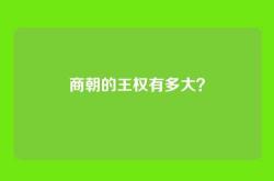 商朝的王权有多大？