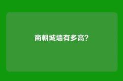 商朝城墙有多高？