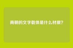商朝的文字载体是什么材质？