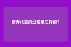 后羿代夏的过程是怎样的？