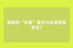 夏朝的“赤夷”是否与炎帝部落有关？