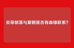炎帝部落与夏朝是否有血缘联系？