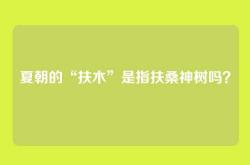 夏朝的“扶木”是指扶桑神树吗？