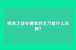 鸣条之战中商军的主力是什么兵种？