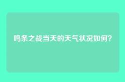 鸣条之战当天的天气状况如何？
