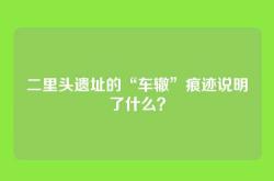 二里头遗址的“车辙”痕迹说明了什么？